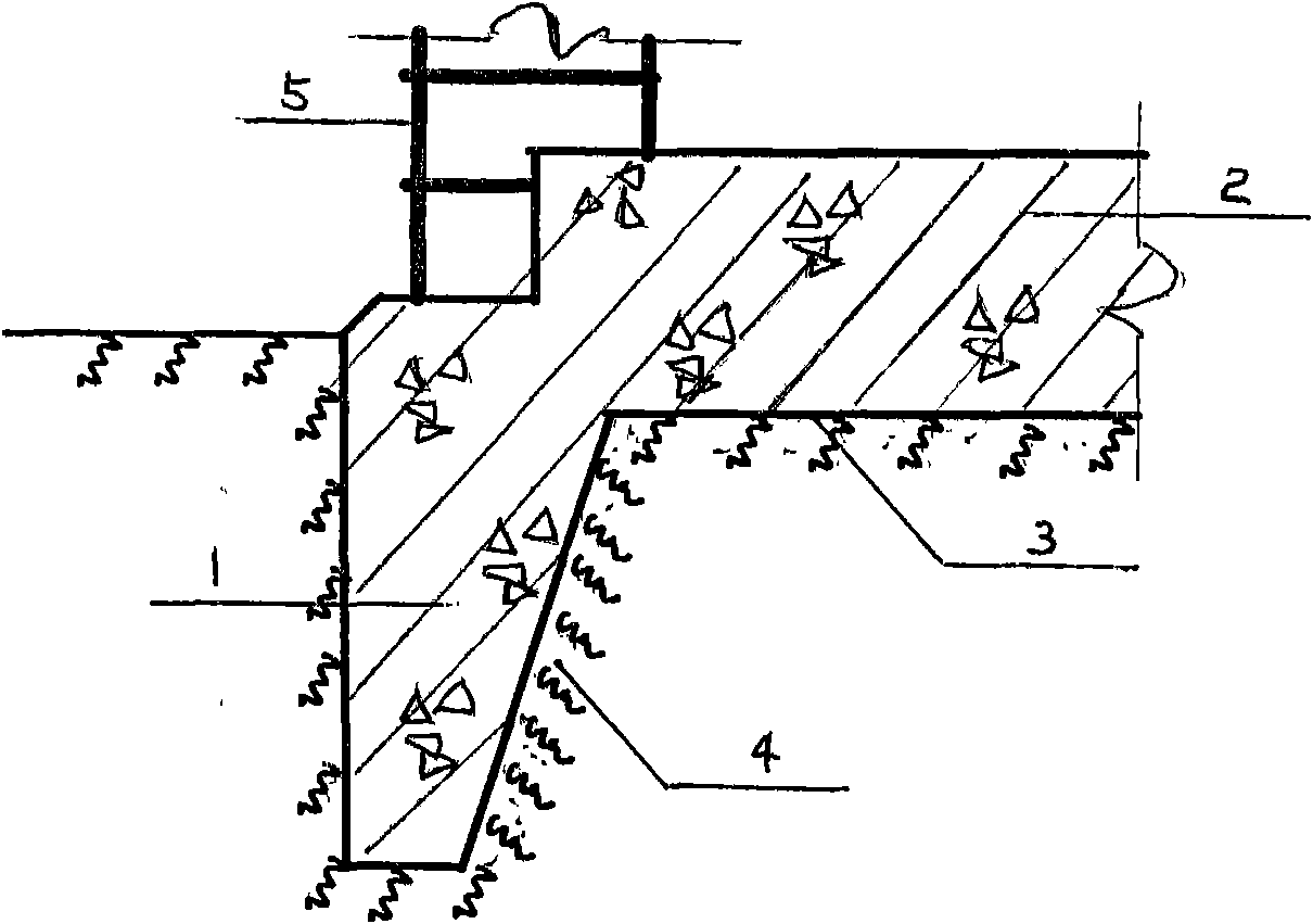 Bottom-connected reinforced concrete open caisson water-washed sinking construction method