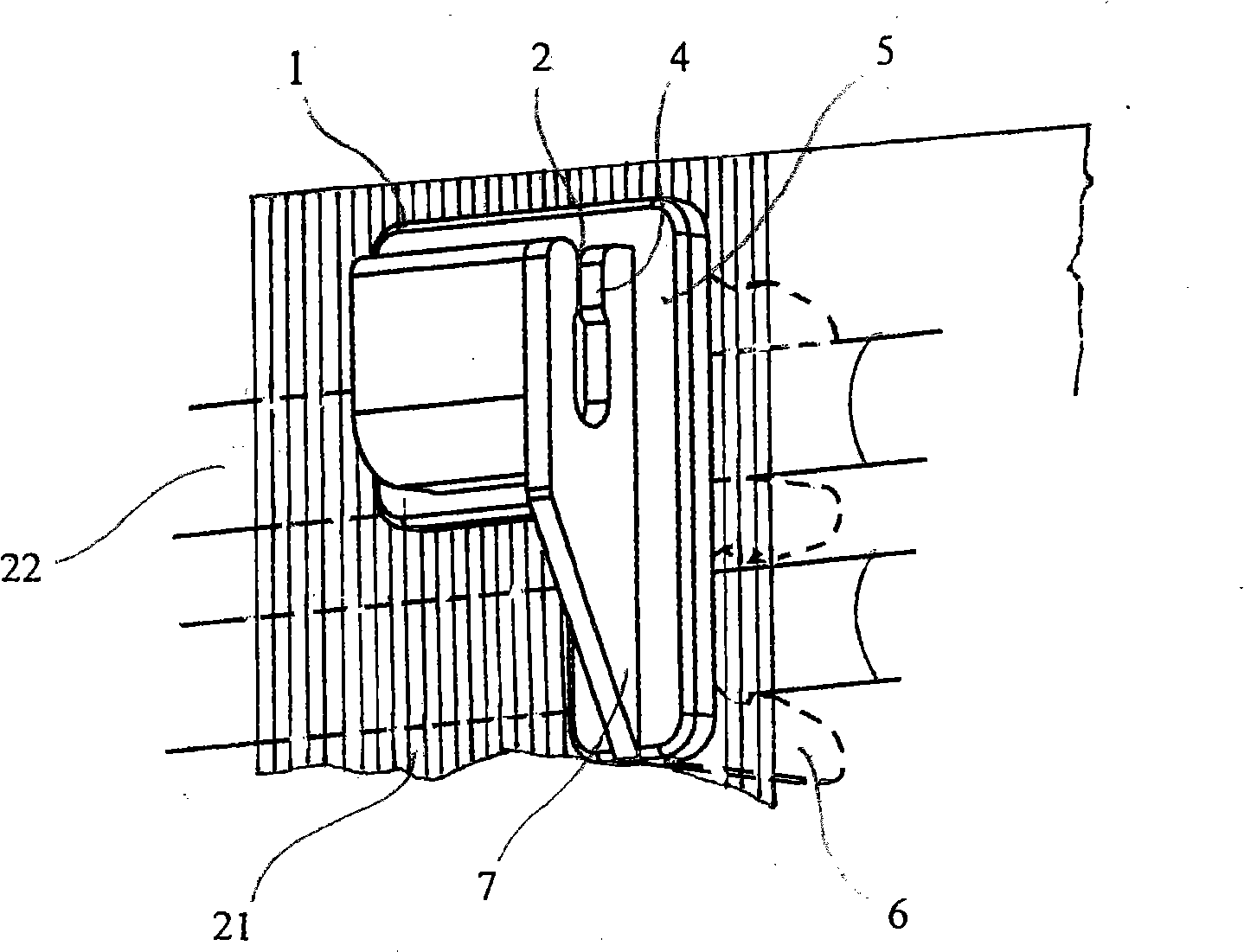Temperature sensor fixing structure for outdoor set of air-conditioner