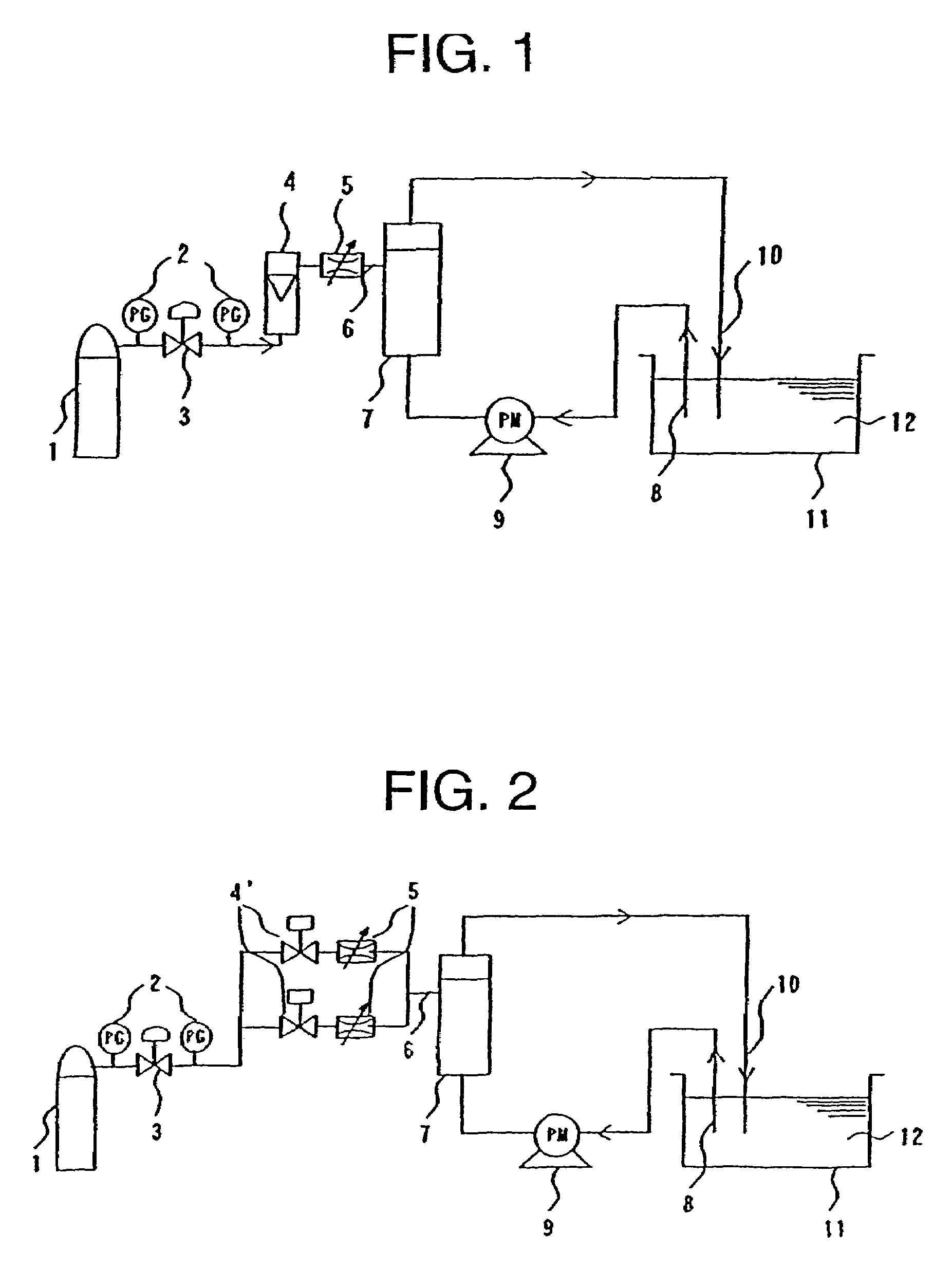 Device and method for manufacturing carbonated spring and carbonic water, control method for gas density applied thereto and membrane module