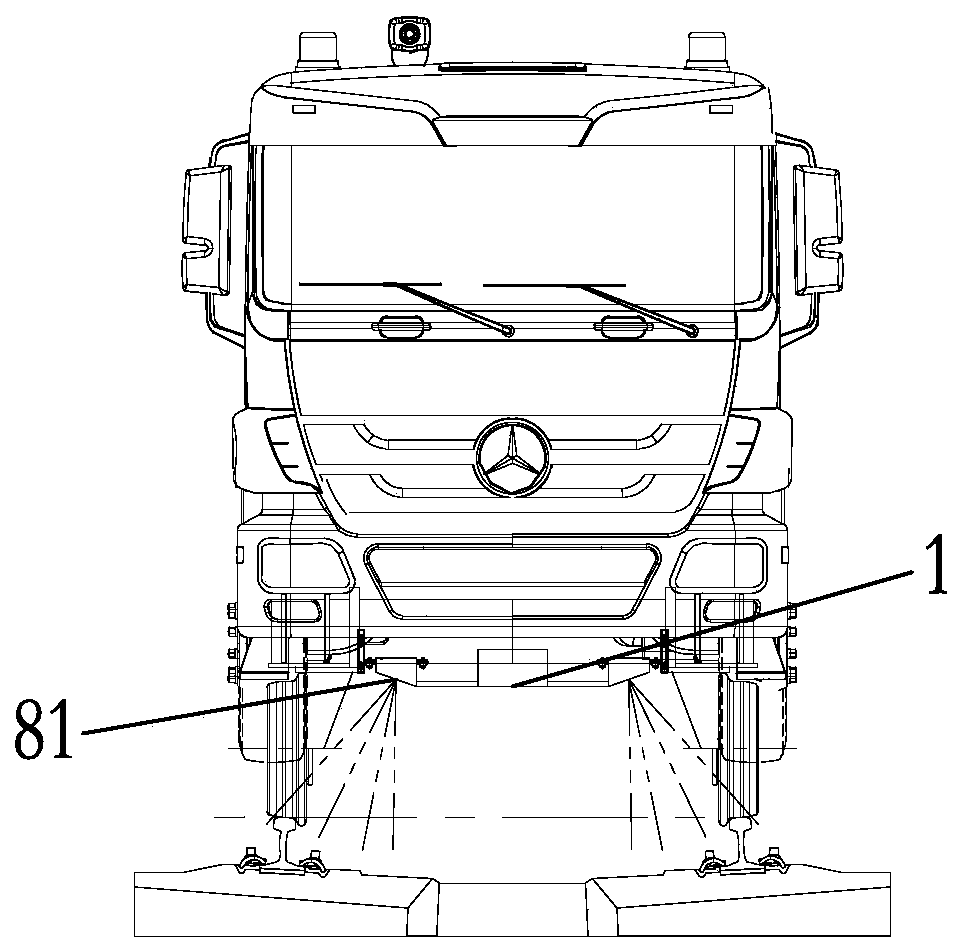 Highway-railway dual-purpose rail grinding vehicle