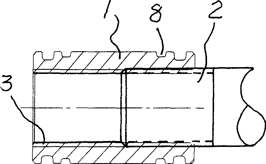 Reinfored bar rolling thread connector and connecting method