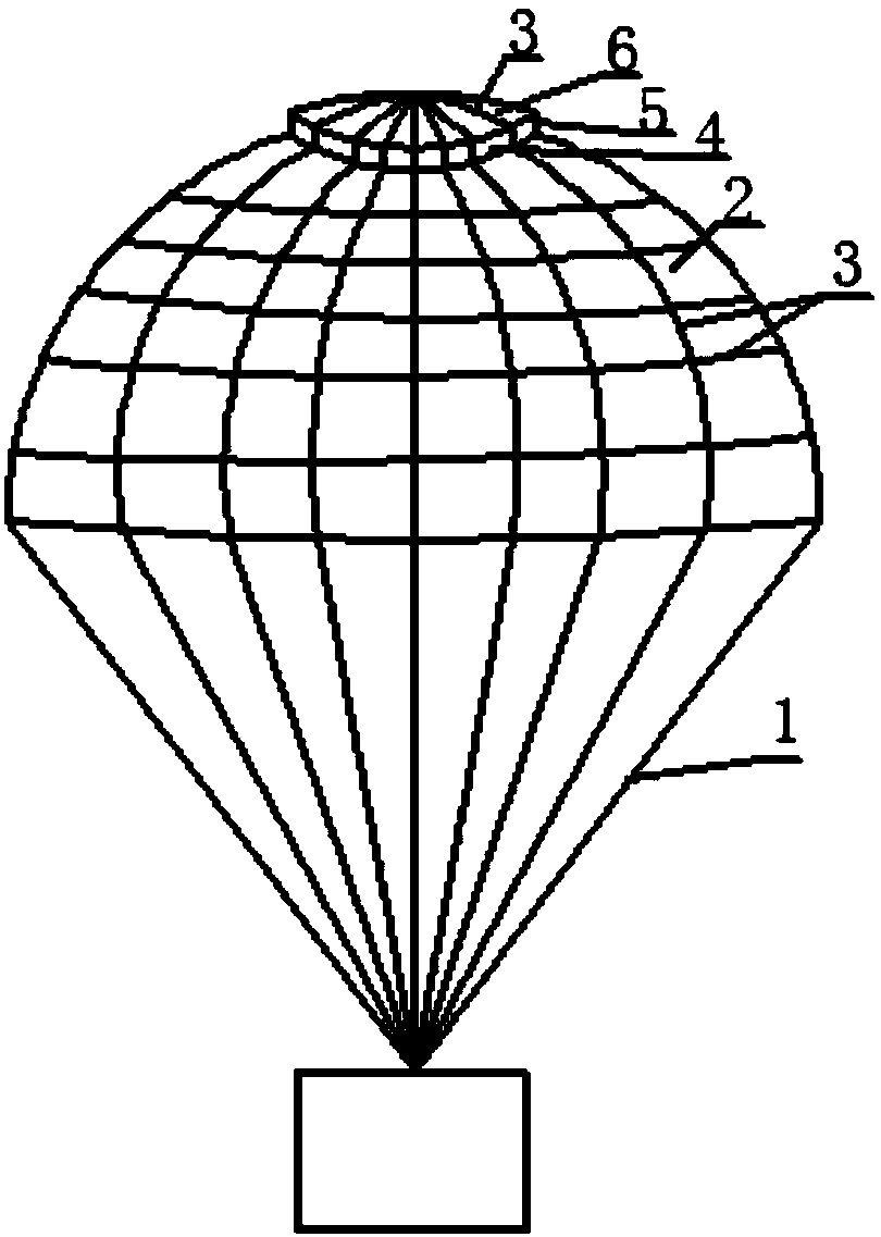 A parachute with a top hole cover