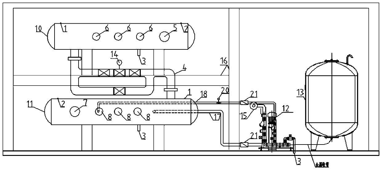 Balanced and stable transmission and distribution integrated device of assembled air-conditioning water system