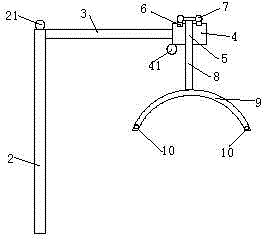 Wire device of simple woven cloth packaging machine