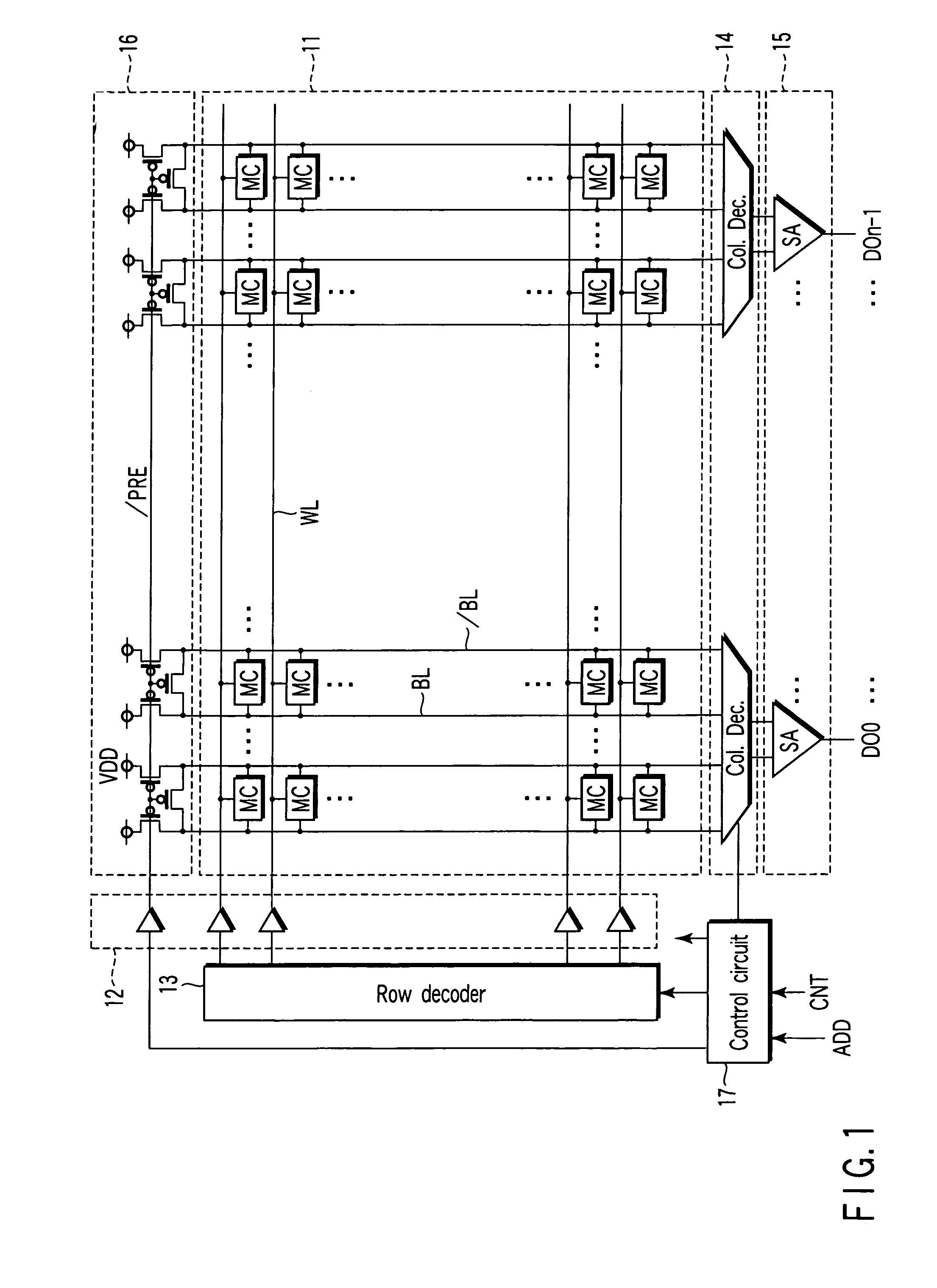 Static random access memory (SRAM) with clamped source potential in standby mode