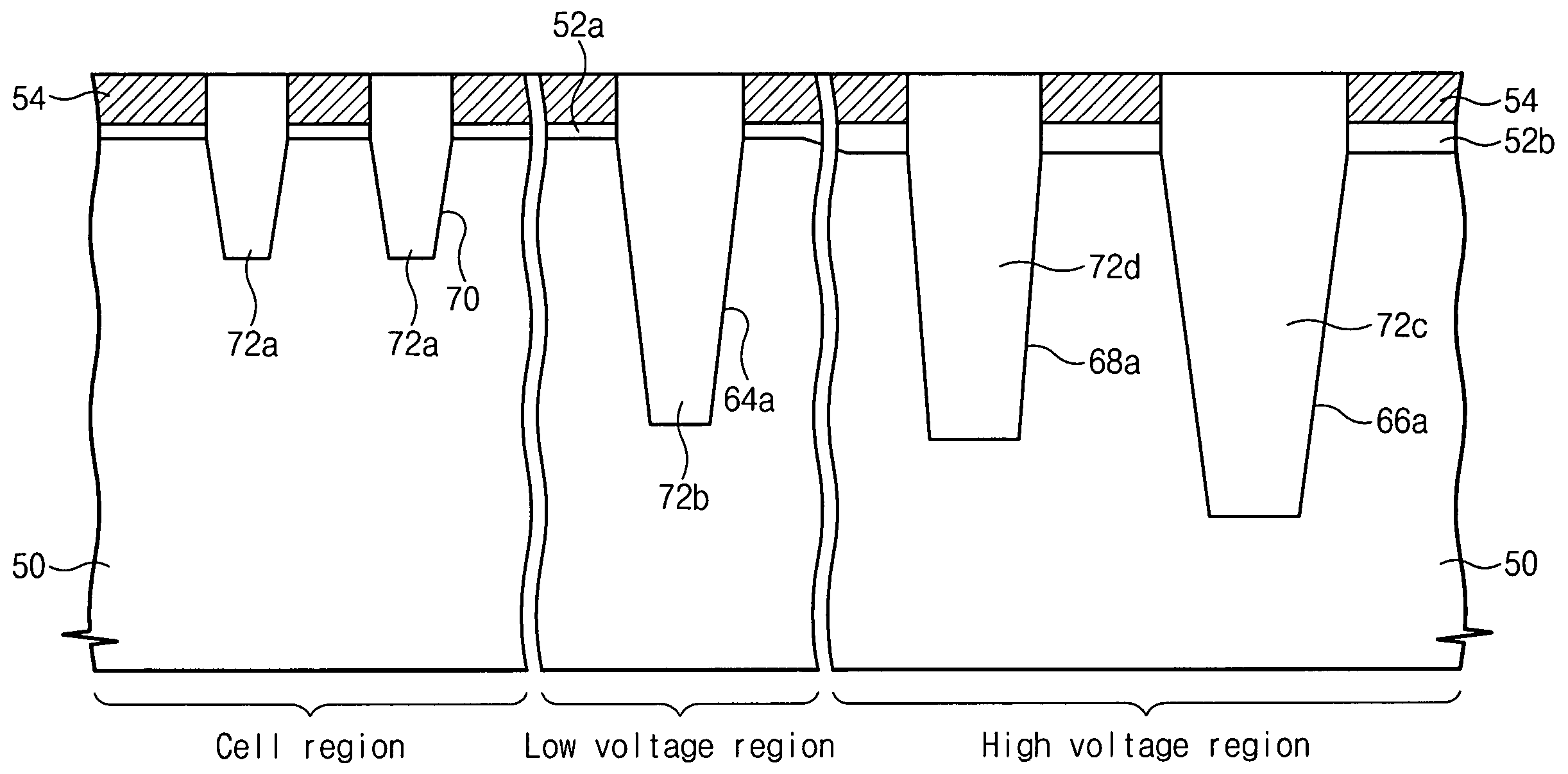 Methods of fabricating trench isolation structures having varying depth