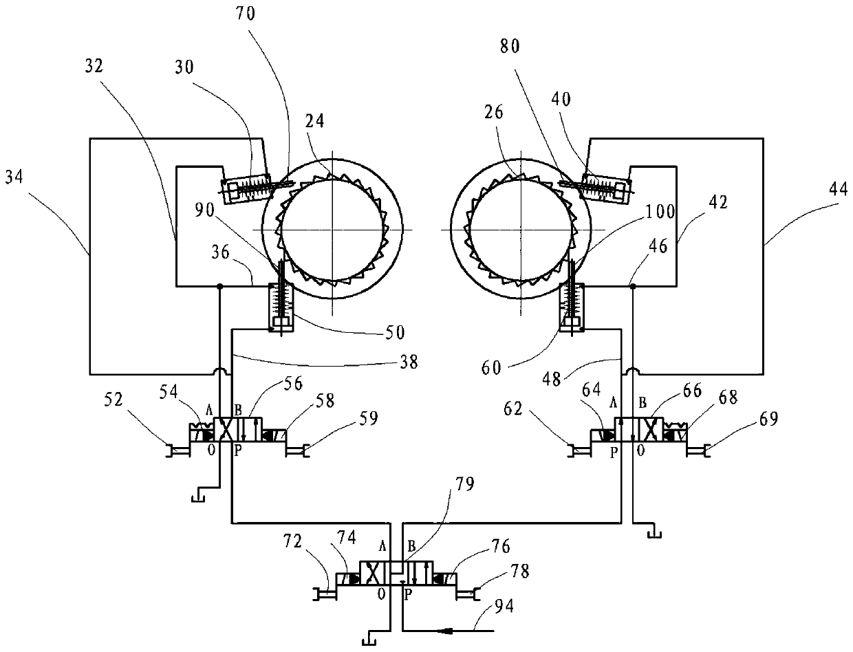 Intermittent forward and reverse barring gear driven by hydraulic cylinder