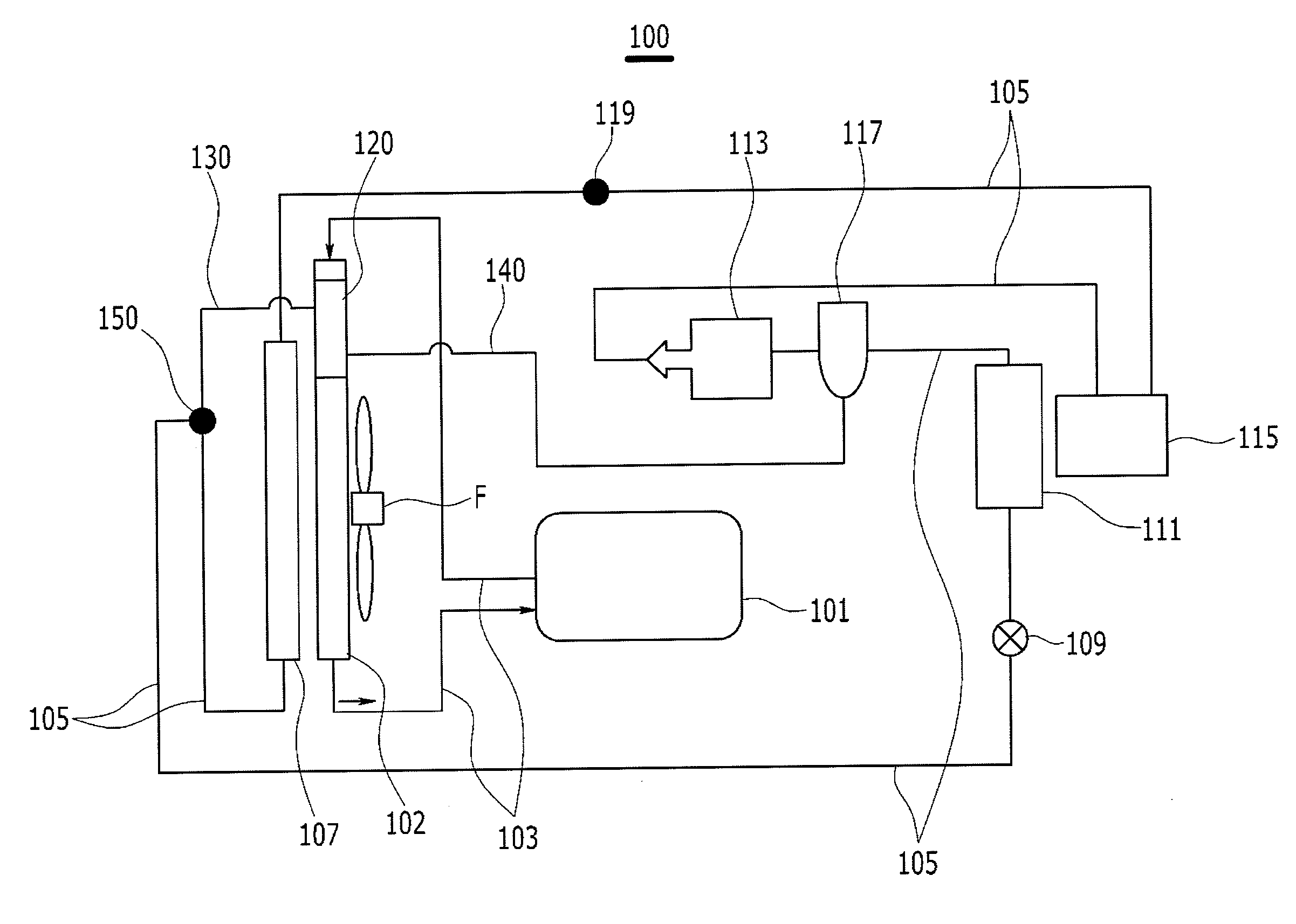 Heat pump system for vehicle