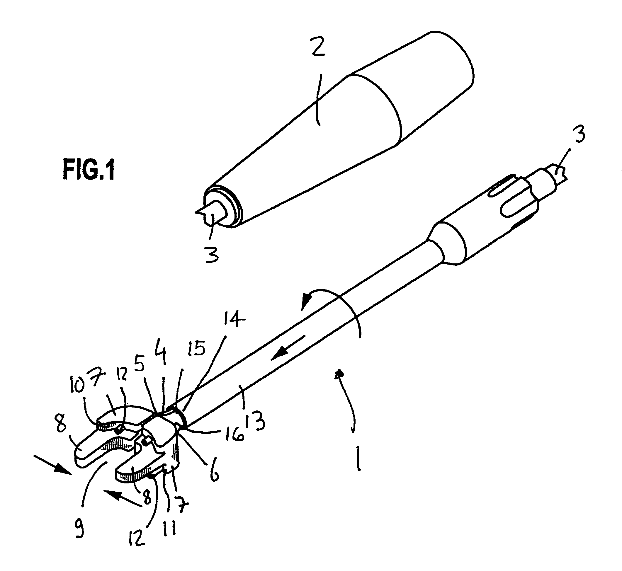 Surgical instrument for handling an implant