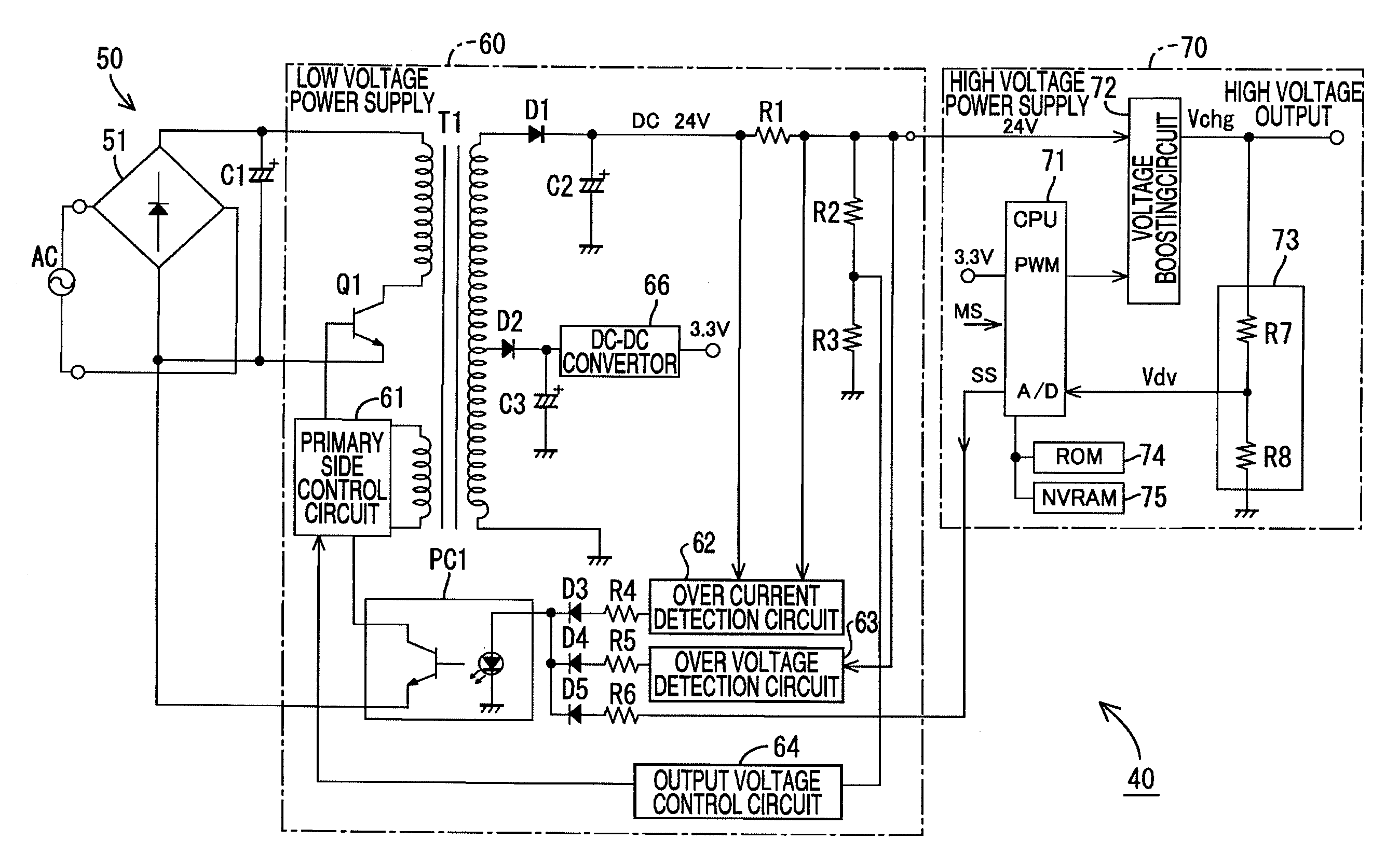 Power supply unit and image forming device having the same