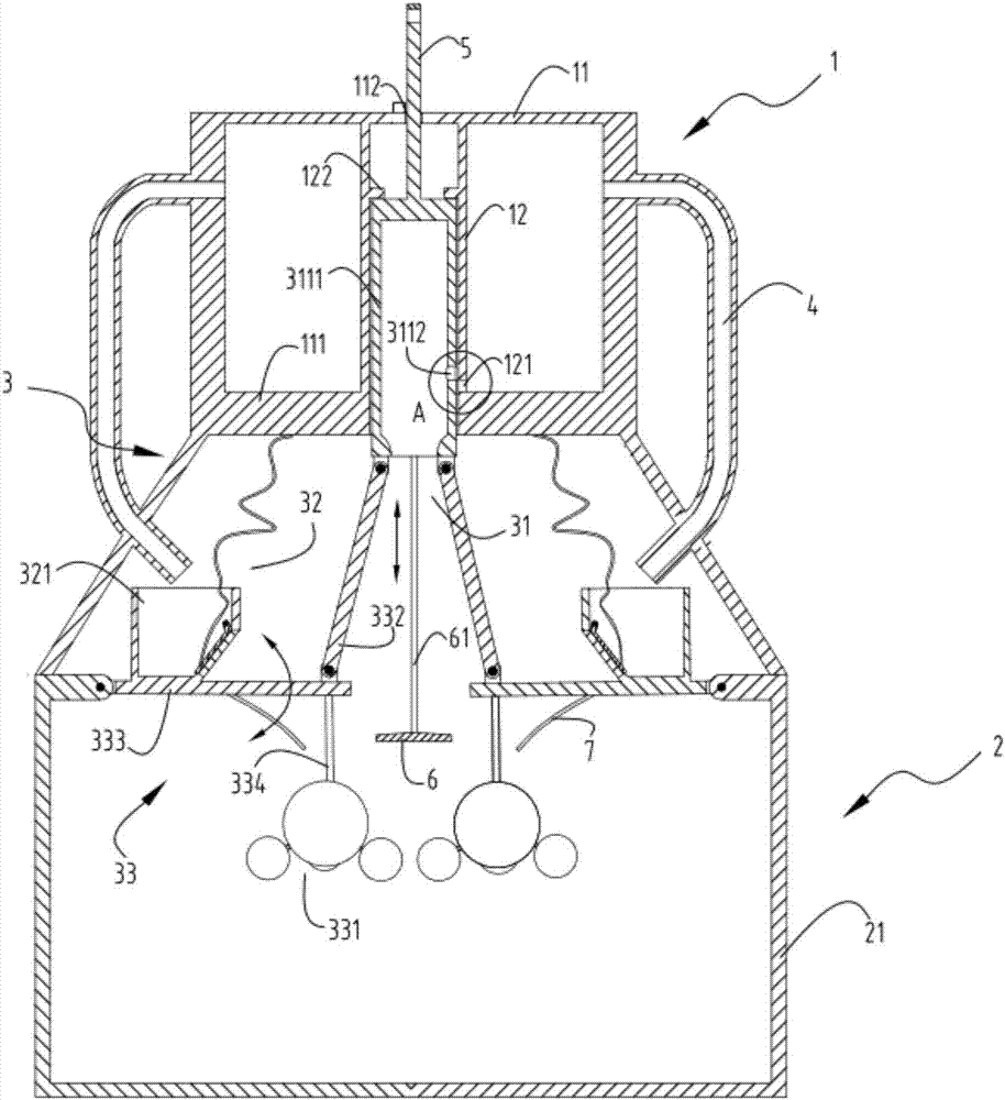 A feeding device with secondary feeding function