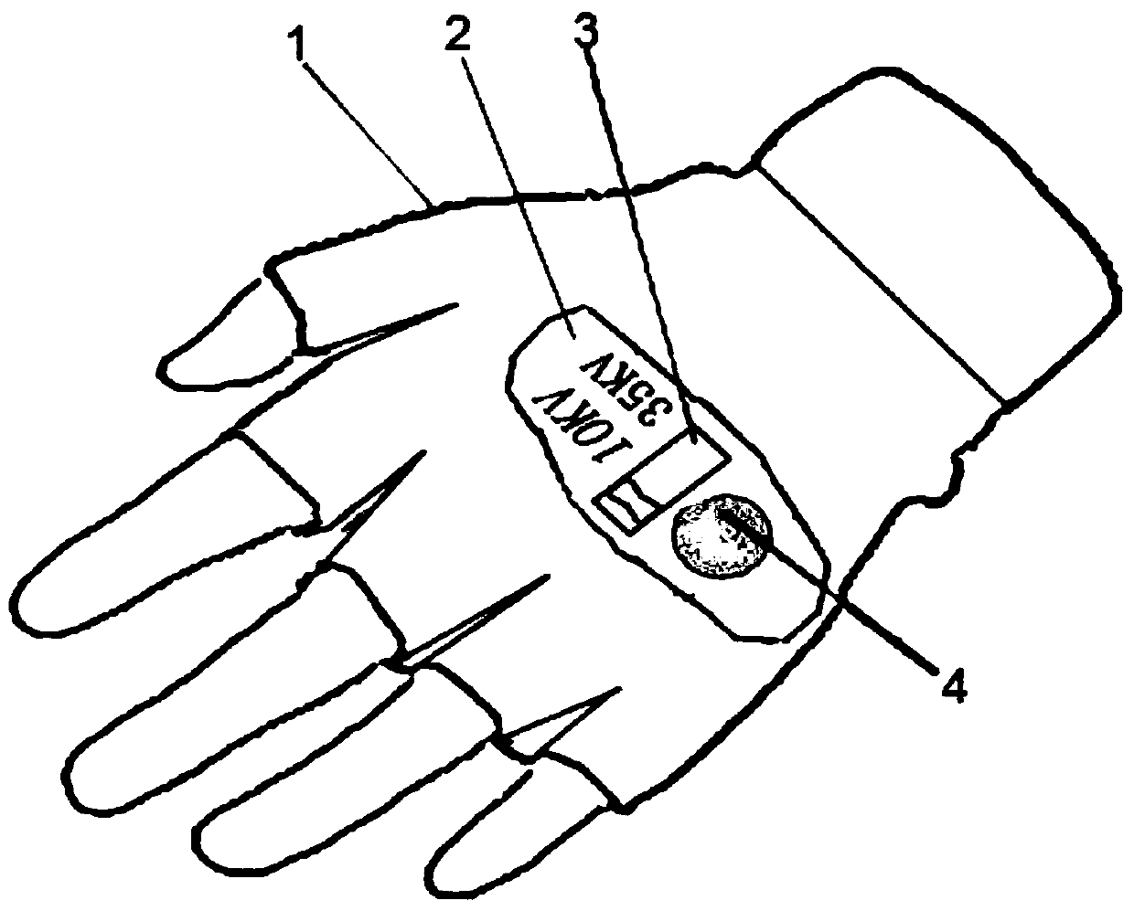 High-voltage early-warning insulation glove