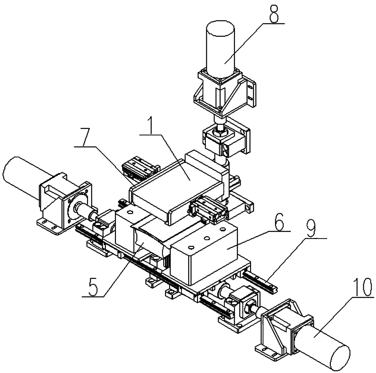 Film pressing device for mobile phone screen and pasting method