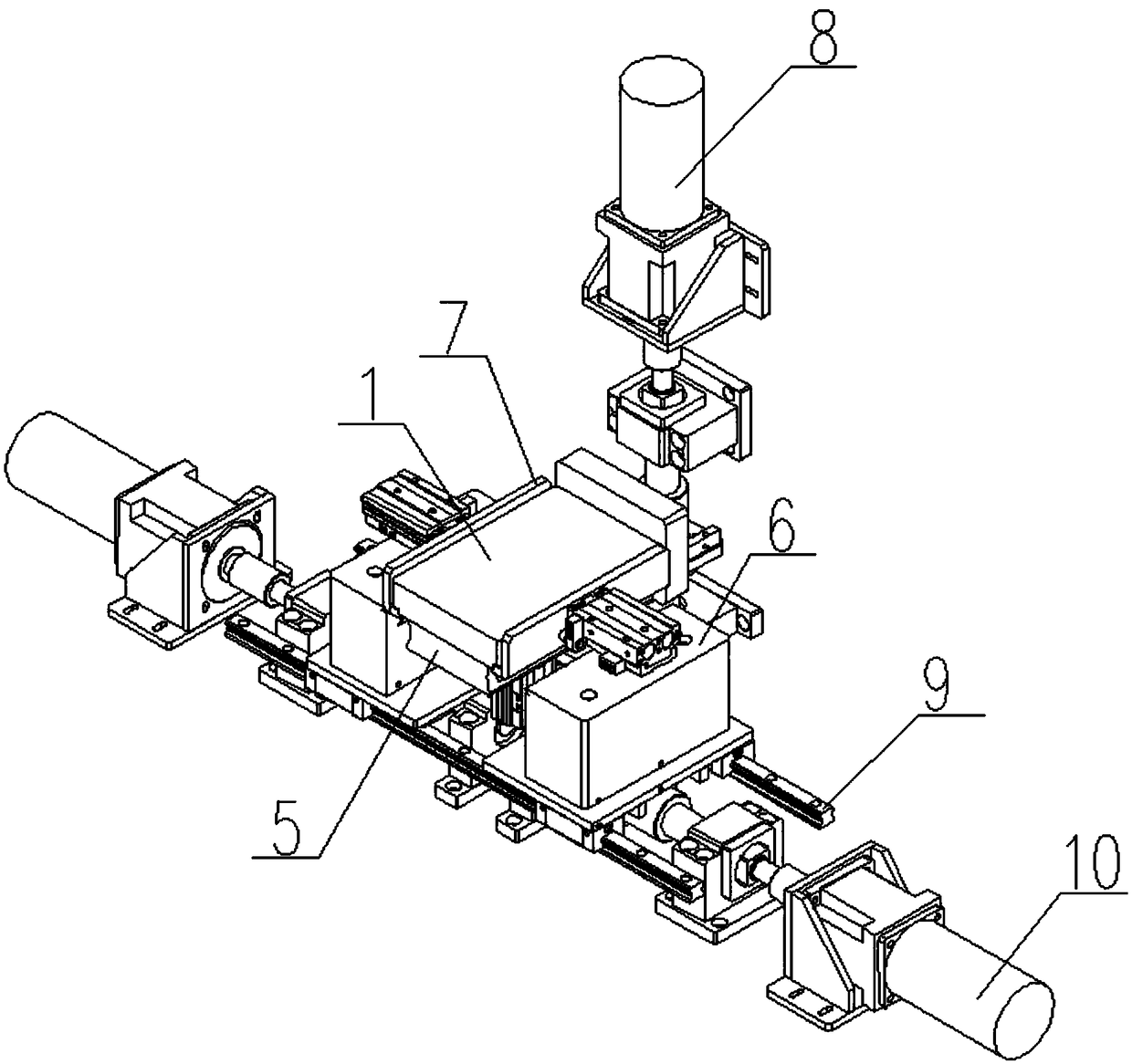 Film pressing device for mobile phone screen and pasting method