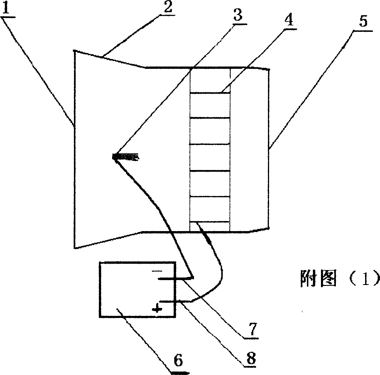 Device for generating ion wind