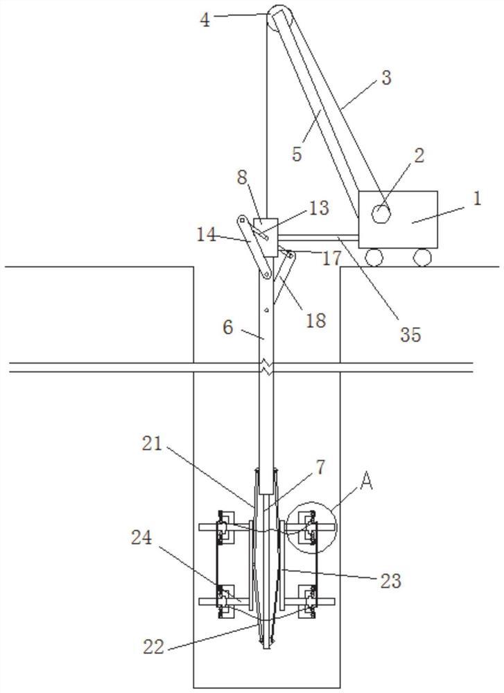 Cast-in-place pile hole side wall reinforcing device