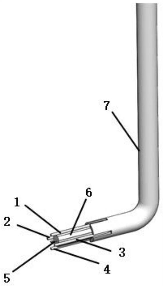 Thermocouple combined type velocity potential probe and measuring method