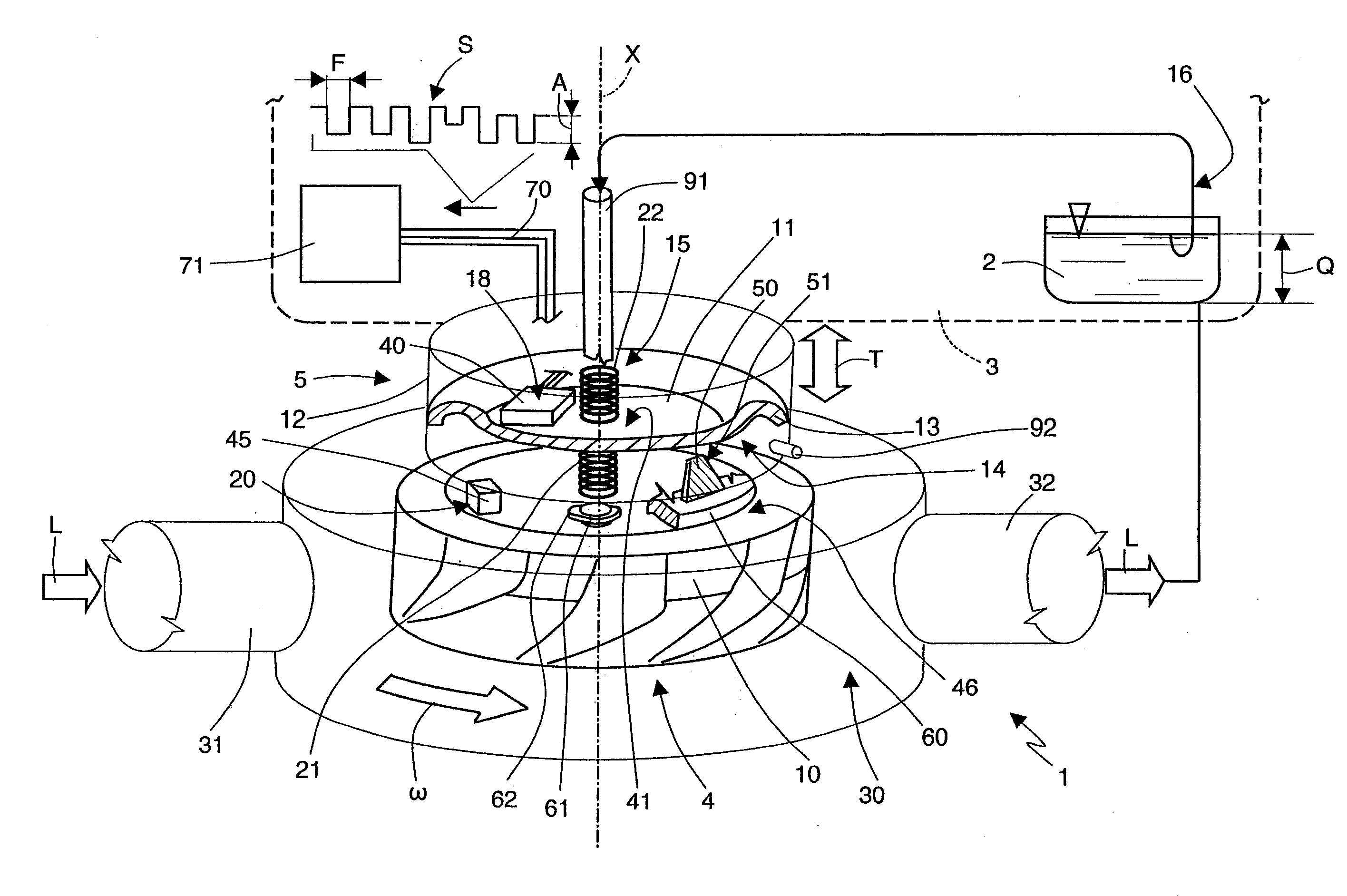 Monitoring device of the feed to an electric household appliance of an operative fluid, in particular of a flow of water to a tank of a washing machine or dishwasher