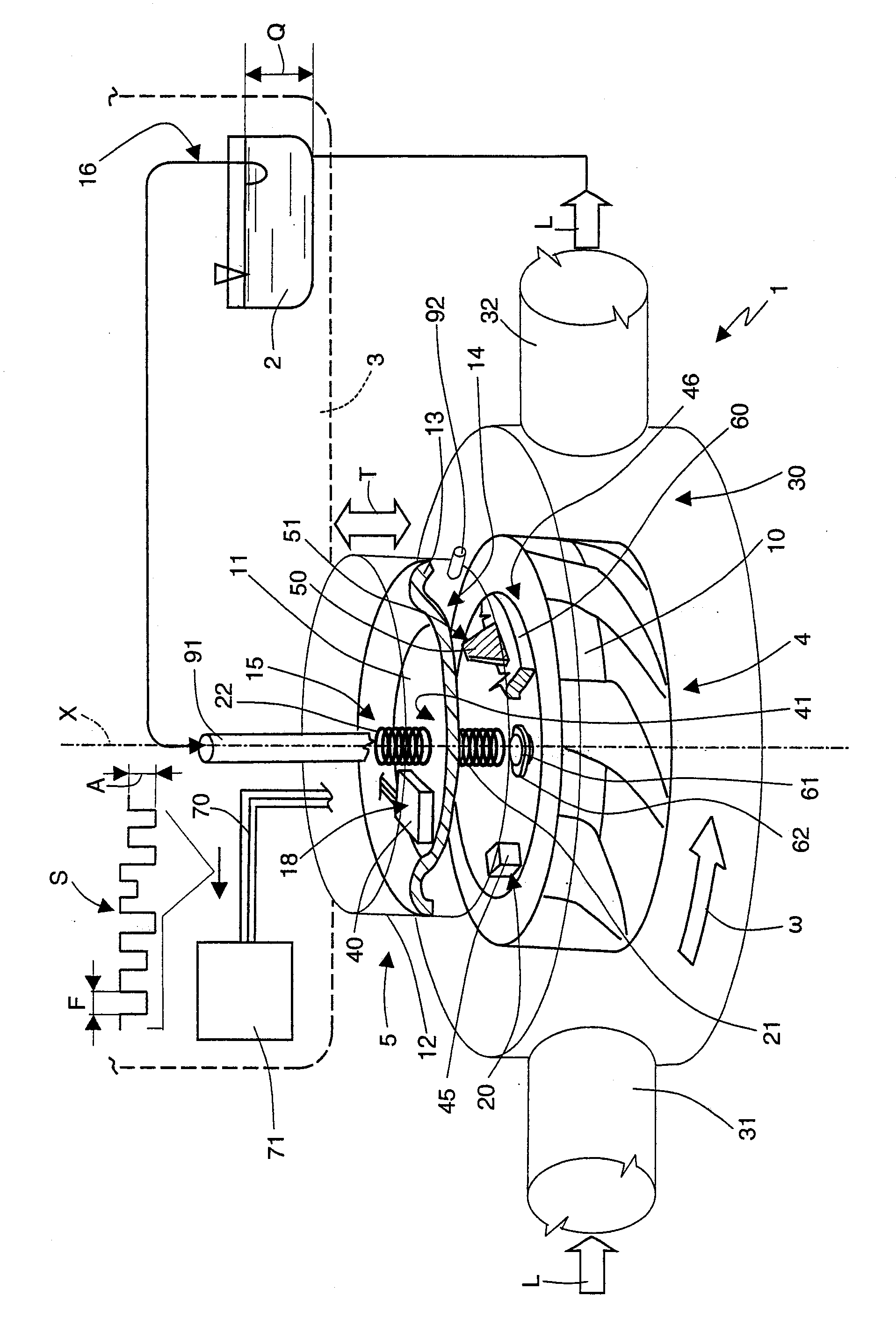 Monitoring device of the feed to an electric household appliance of an operative fluid, in particular of a flow of water to a tank of a washing machine or dishwasher