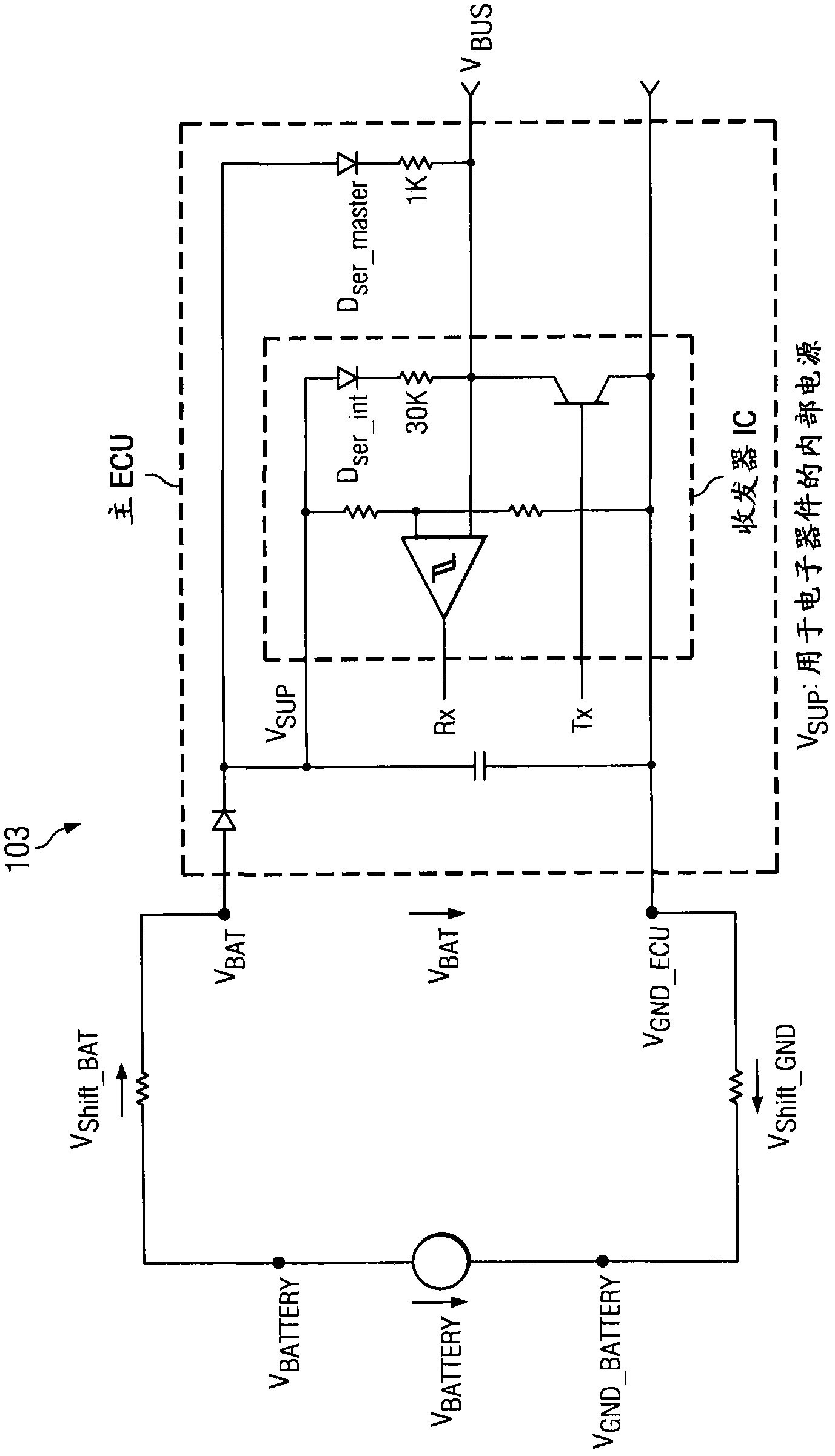 LIN (local Internet) receiver for providing immunity against ISO (interrupted source output) pulse