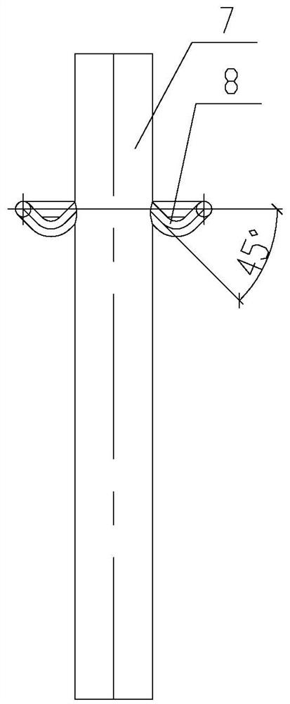 Anti-blocking deslagging structure of circulating fluidized bed boiler