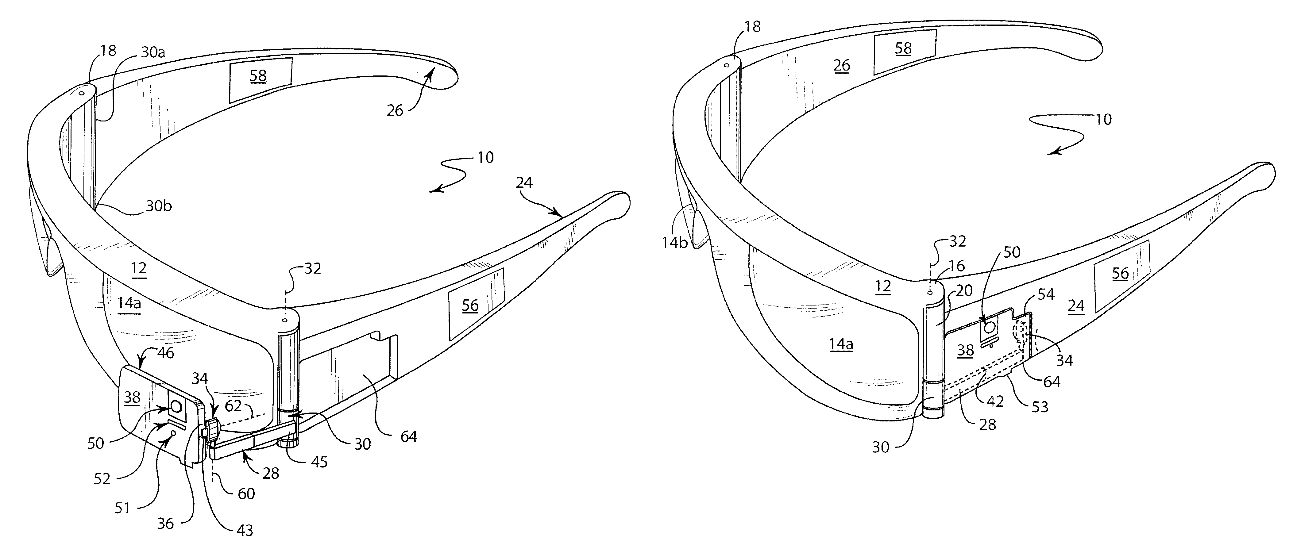 Eyeglasses with integrated video display