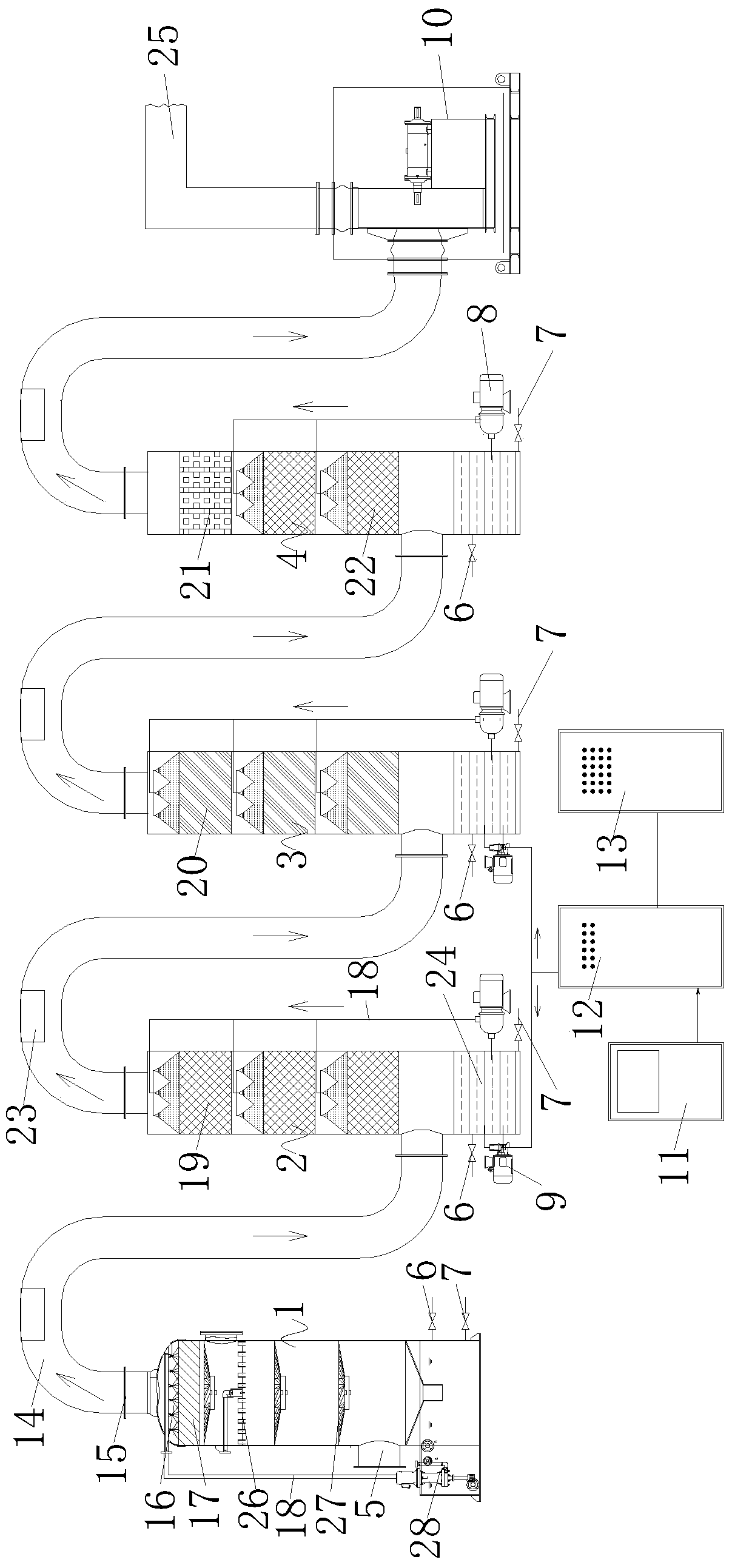 A complete set of heterogeneous strong oxygen catalytic reaction equipment for treating voc organic waste gas