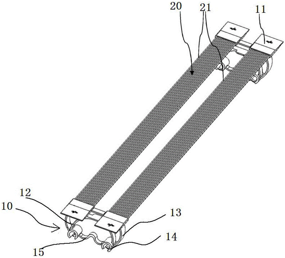 Elastic bed plate assembly used for bedstead