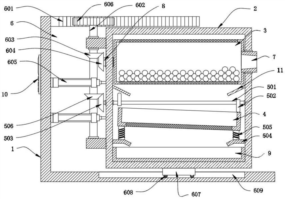 Ball-milling all-in-one machine for automatically grinding and screening metal manganese