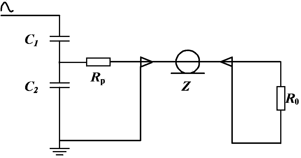 Lower limit frequency expansion system for non-contact measurement capacitive sensor