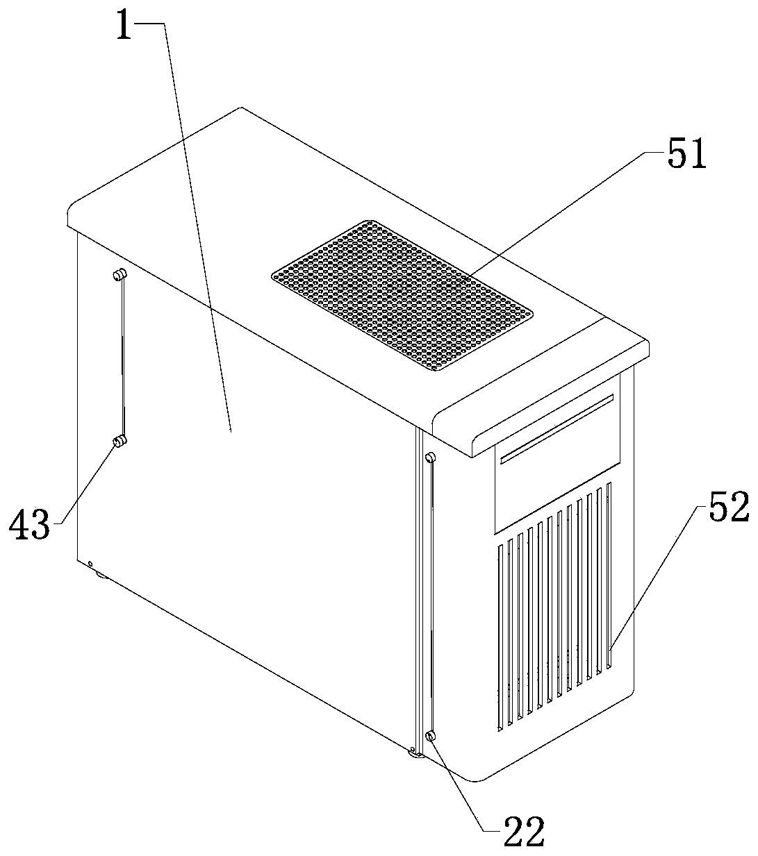 Auxiliary heat dissipation and dust removal device for computer case
