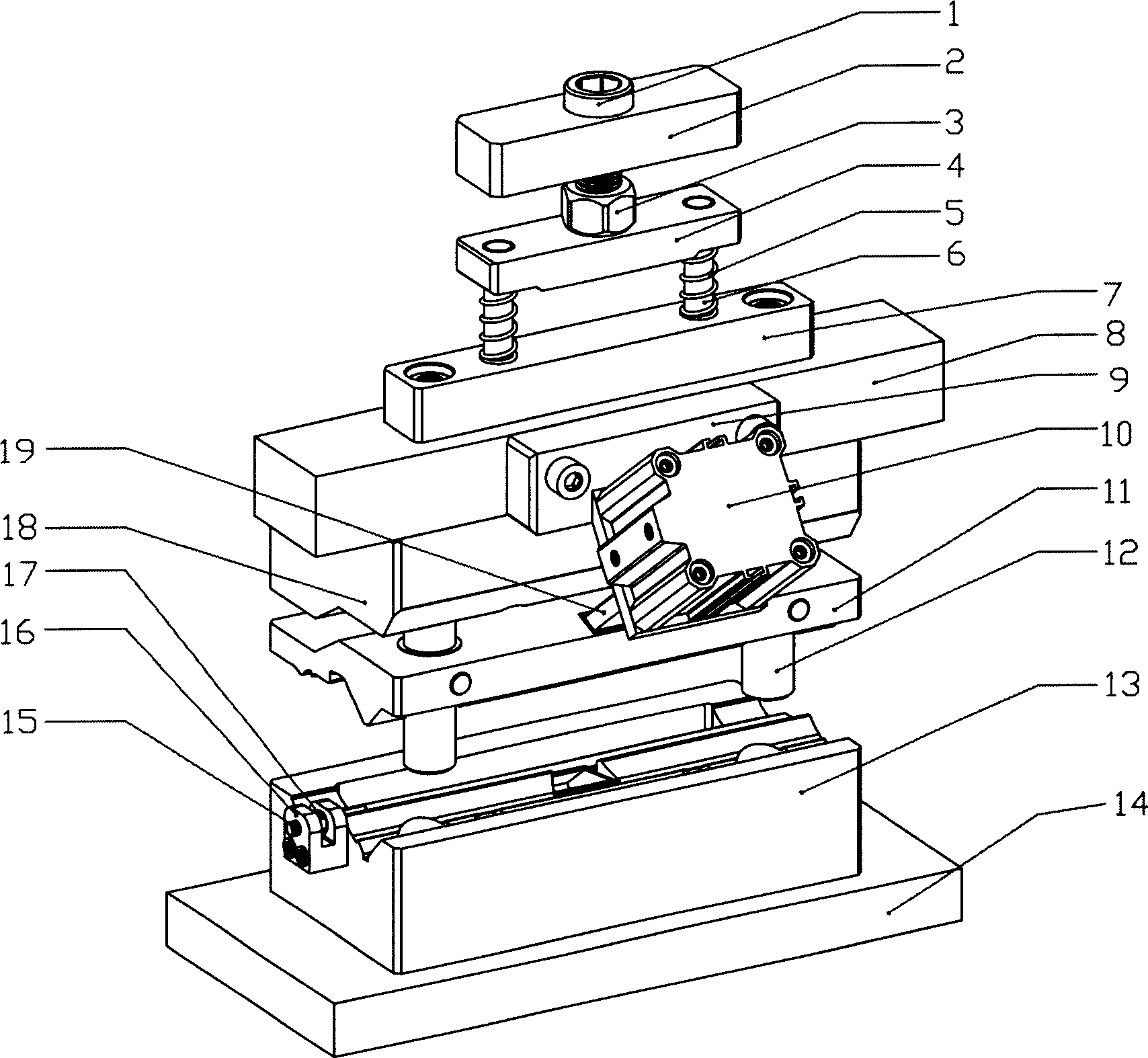 Apparatus for blanking and processing profile notches of rubber sealing strip