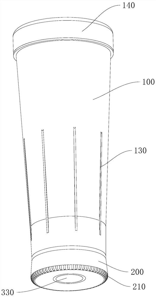 Transmission mechanism of manual stirring cup