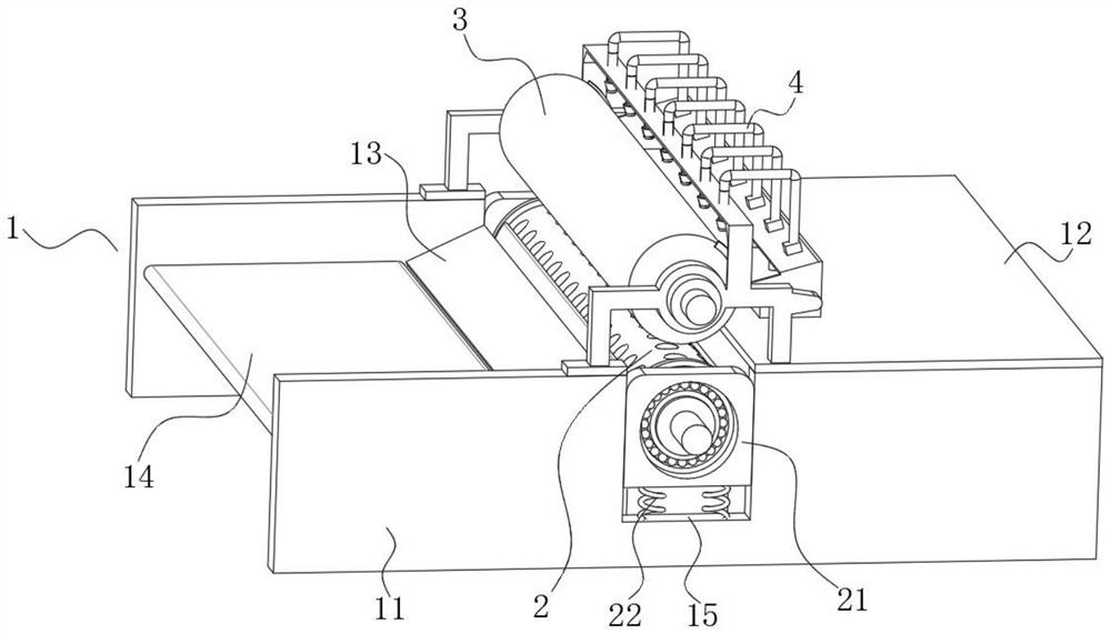 Gluing device for PVC woven carpet processing