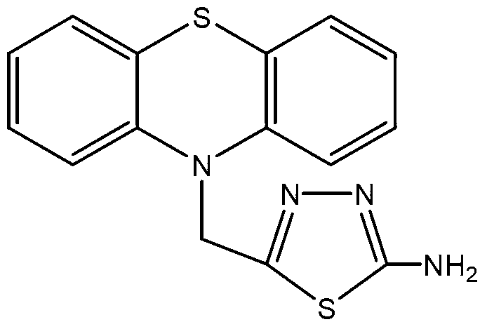 Method for preparing 2-amino-5-(N-phenothiazinyl)methyl-1,3,4-thiadiazole