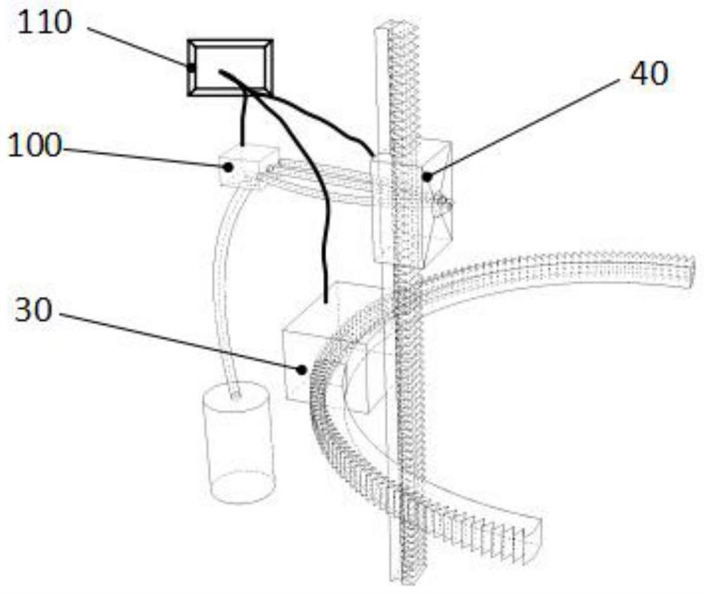 Electric transmission line tower identification spraying device