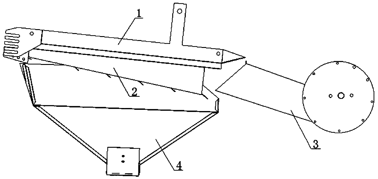 Vibrating screen wind deflector structure for harvester