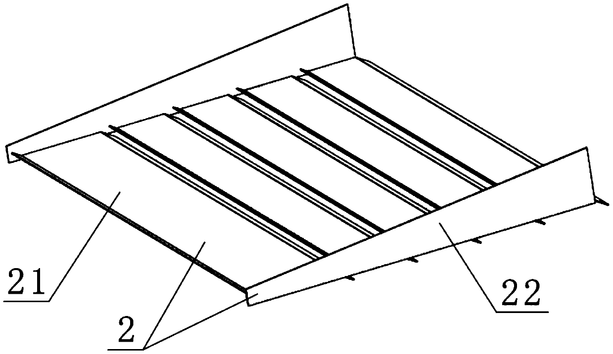 Vibrating screen wind deflector structure for harvester