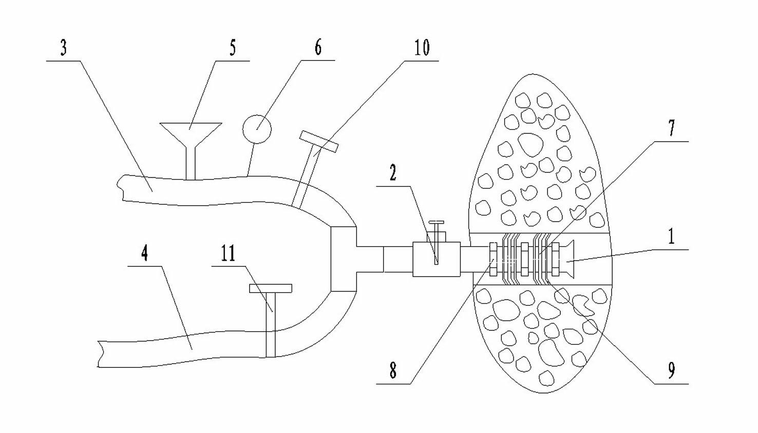 Method and device for solidifying water-filling cracking surrounding rocks of tunnel by adopting high-pressure air water-dispelling grouting
