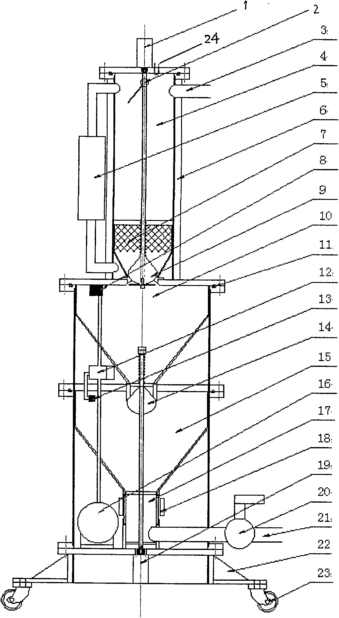 Method and device for drying material in vacuum