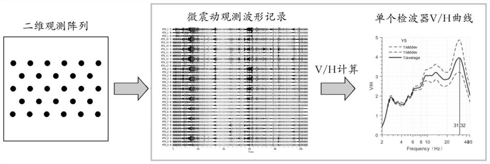 Non-destructive detection method and application based on micro-motion three-component spectral ratio vhsr