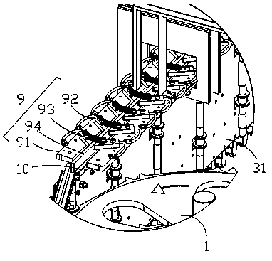 Vertical electroplating conveying device