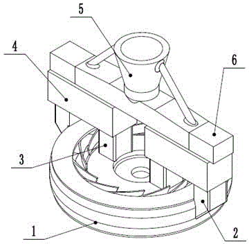 Gating system for U-shaped screw pressurization diffuser casting