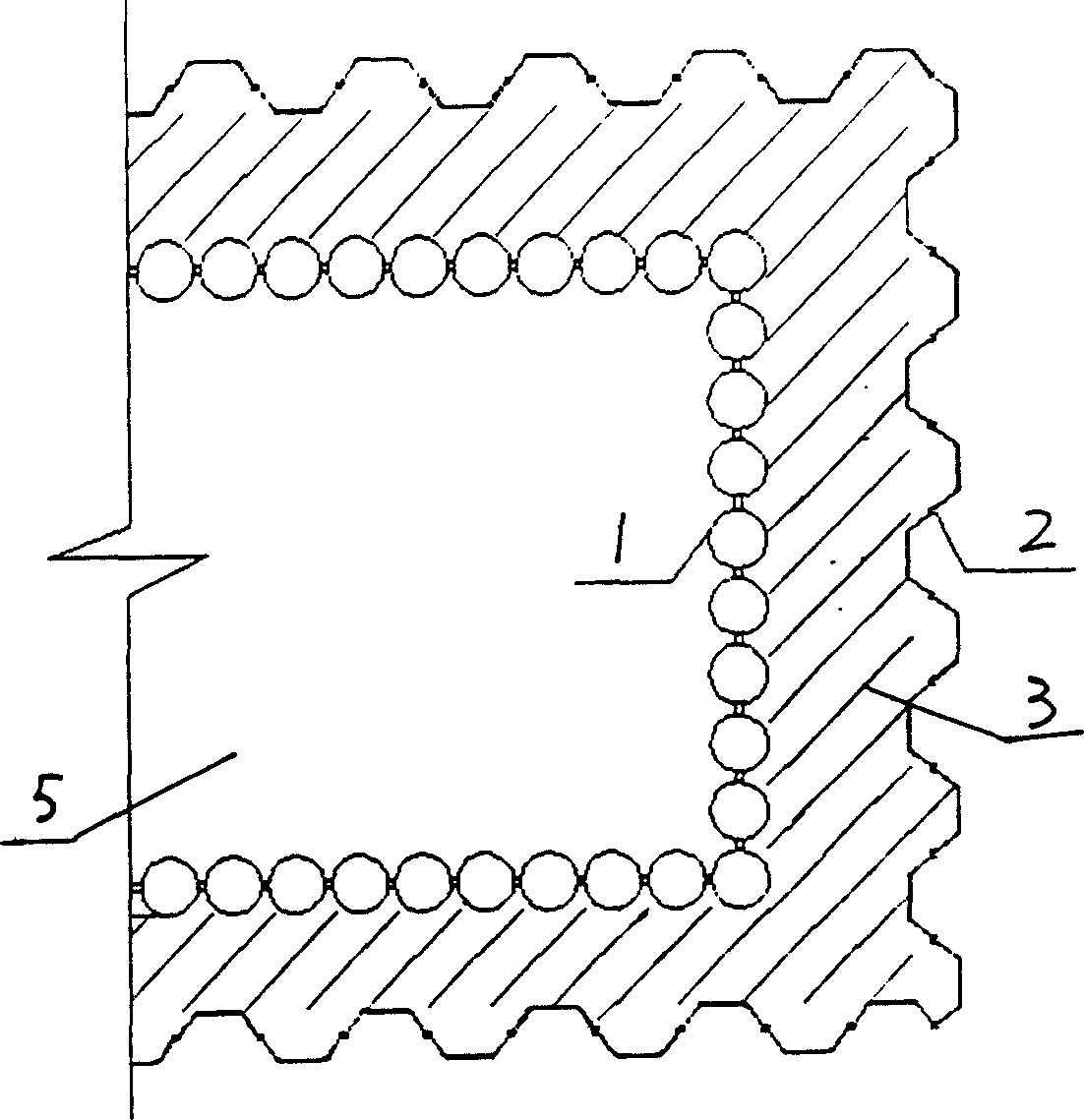 Double-rowed cofferdam and method for manufacturing the same