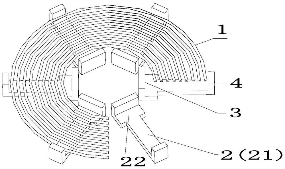 Magnetic stripe and coil assembly structure and cooking equipment