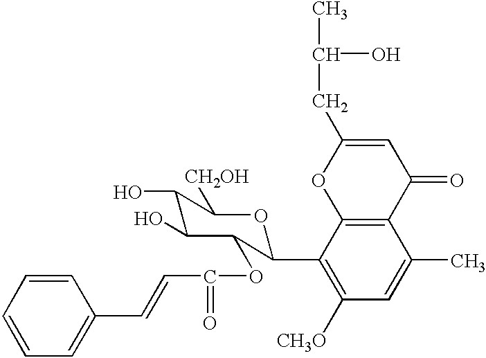 Purification of cinnamoyl-C-glycoside chromone