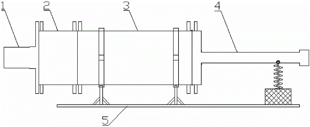 Condensed-phase combustion product collecting device controlling constant pressure through spring force