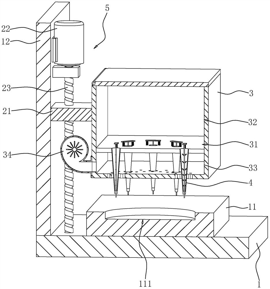 A gluing device for envelope machines with better gluing effect