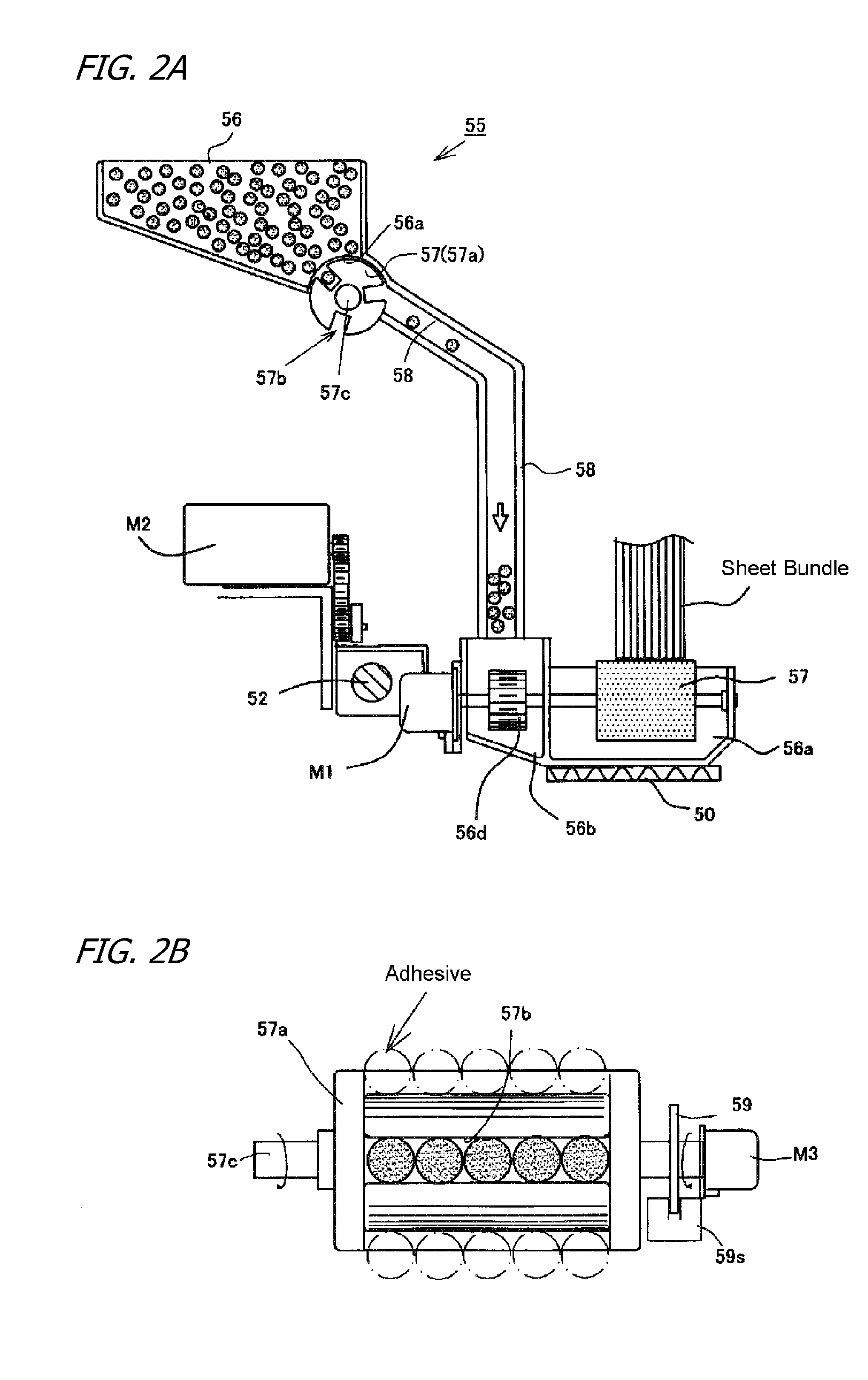 Adhesive applicator and bookbinder in bookbinding apparatus, and image-forming system associated therewith
