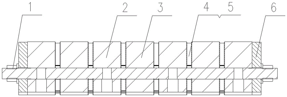 Module type permanent magnet motor rotor with radial ventilation channel and motor